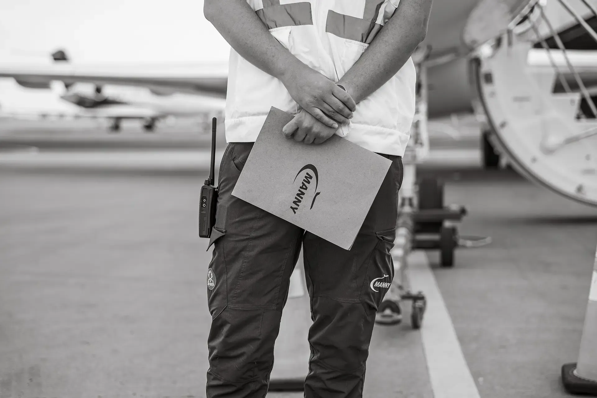 Manny agents on tarmac